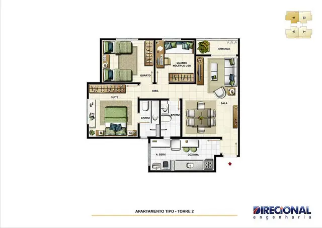 allegro-residencial-club-apto-3-quartos-suite-varanda-1 Allegro Residencial Clube