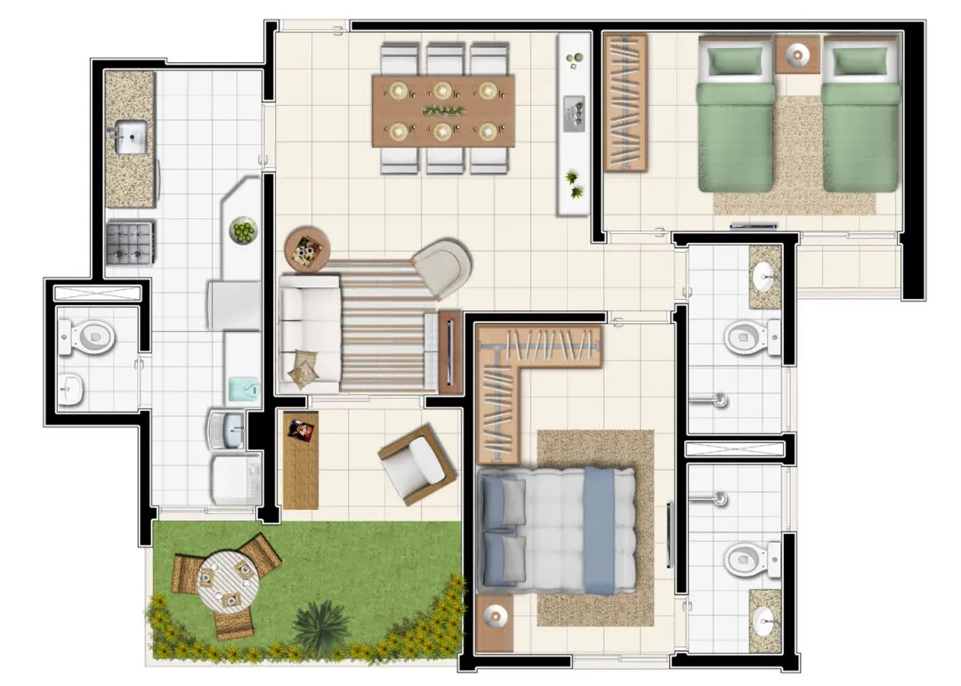 patrimonio-smile-cidade-nova-73m-garden-2dorms-1suite-1 Smile Village Cidade Nova